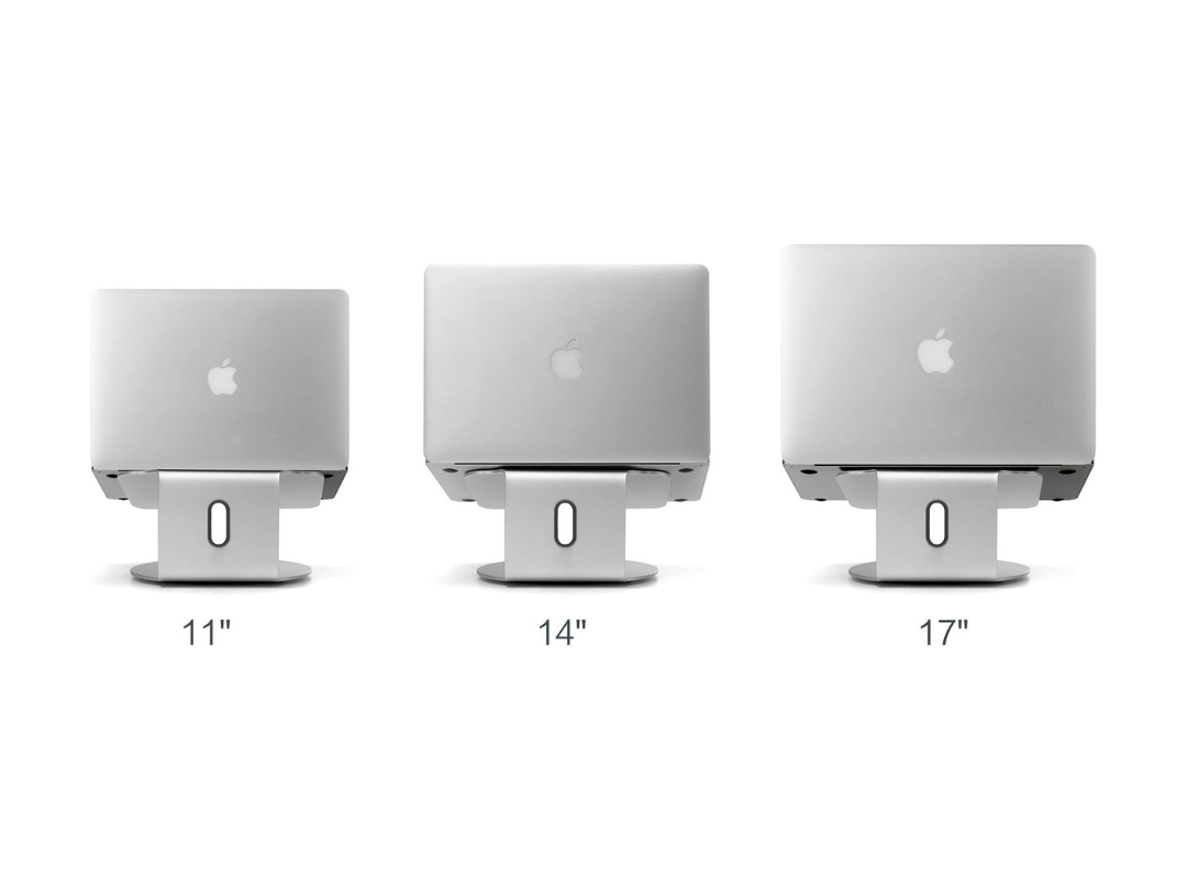 UPERGO Aluminum Laptop Stand with Swivel Base - Silver in Qatar UPERGO Aluminum Laptop Stand with Swivel Base - Silver in Qatar